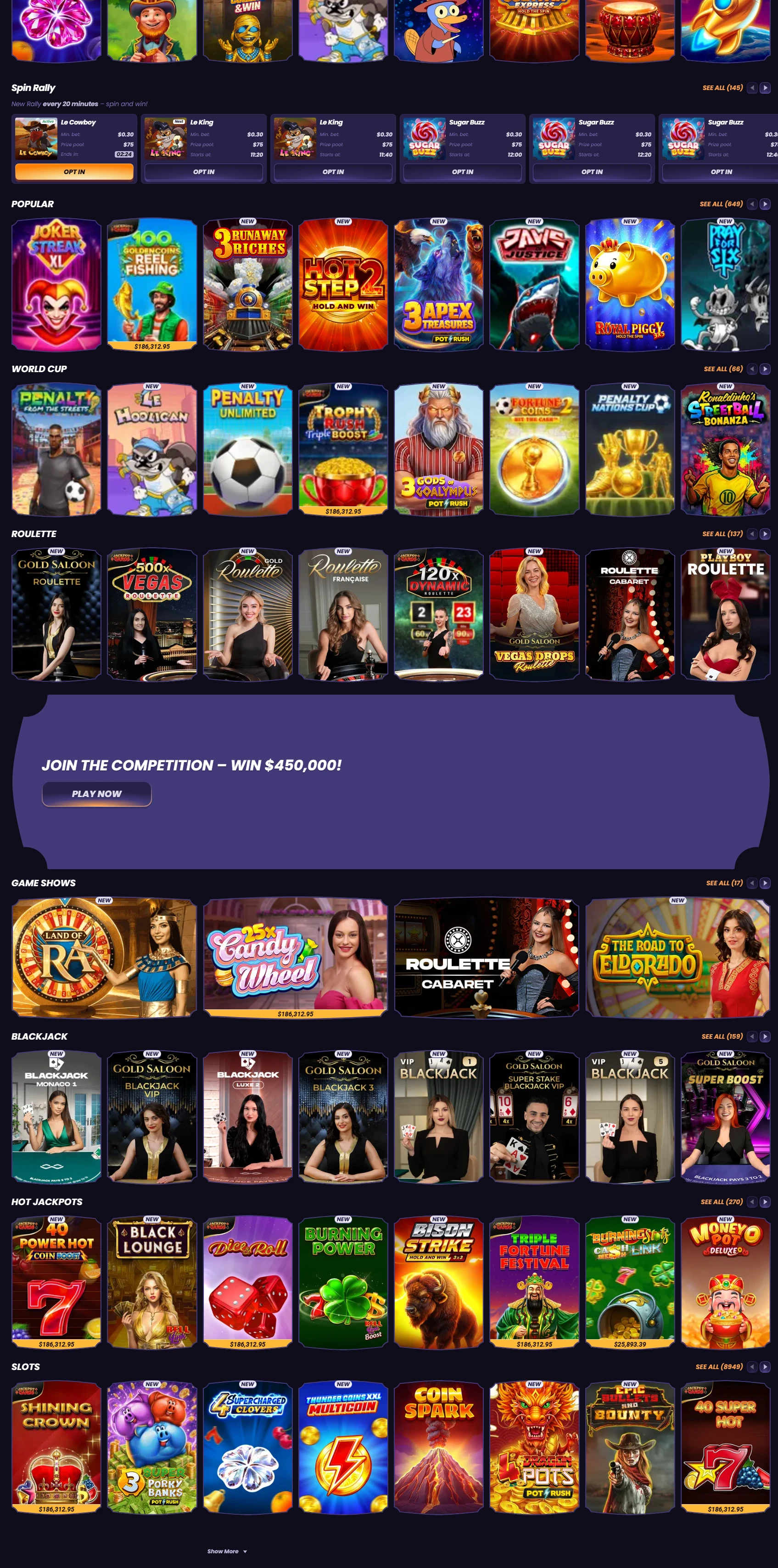 Funbet Casino Casino catalogue de jeux et machines à sous